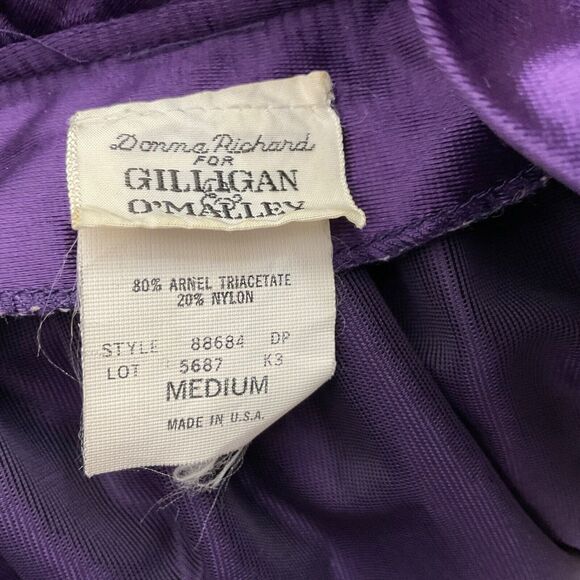 Donna Richard Gilligan & O’Malley Maxi Robe Women’s M purple Ruffle USA witchy - Picture 4 of 10